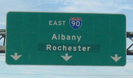 East I-90 Rochester Sign